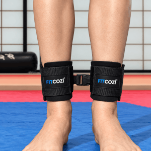 FITCOZI black gymnastics ankle straps for tumbling cheerleading dance and training (5)