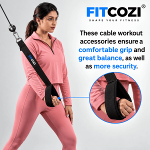 FITCOZI tricep rope cable attachment for triceps pull down and gym workouts for girls
