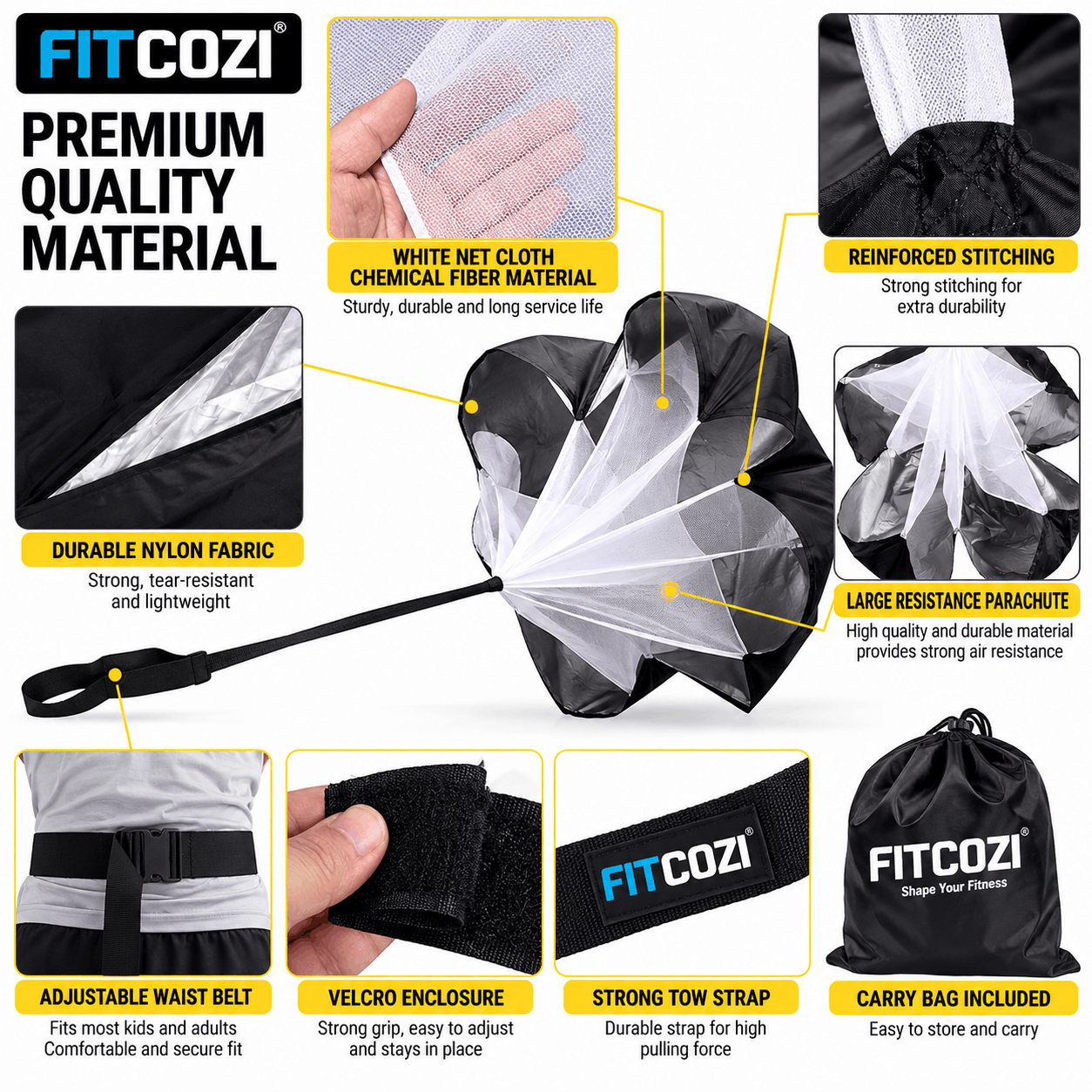 Running Resistance Parachute for Speed Training for kids and teenagers